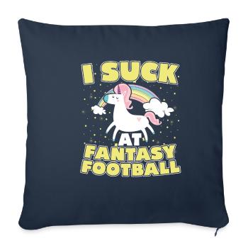 I Suck At Fantasy Football Soccer Sport - Sofa pillowcase 17,3'' x 17,3'' (45 x 45 cm) - navy - Front