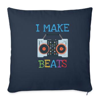 Lustiges DJ Produzent Beat Macher Geschenk Party - Sofakissenbezug 45 x 45 cm - Navy - Vorne