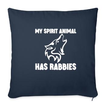 Mon animal spirituel a la rage 4 - Housse de coussin décorative 45 x 45 cm - bleu marine - Devant