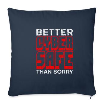 Better Cyber Safe Than Sorry 3 - Sofa pillowcase 17,3'' x 17,3'' (45 x 45 cm) - navy - Front