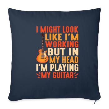 But In My Head I'm Playing My Guitar 2 - Sofakissenbezug 45 x 45 cm - Navy - Vorne