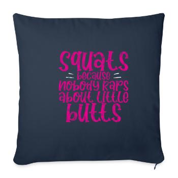 Squats parce que personne ne rappe sur Little Butts 3 - Housse de coussin décorative 45 x 45 cm - bleu marine - Devant