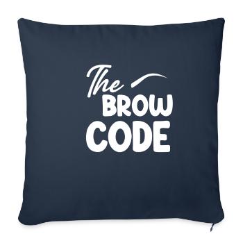 L’esthéticienne sourcilière code sourcils - Housse de coussin décorative 45 x 45 cm - bleu marine - Devant