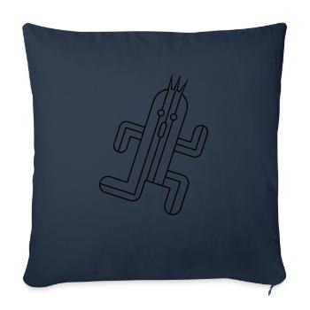 Cactus - Sofa pillowcase 17,3'' x 17,3'' (45 x 45 cm) - navy - Front