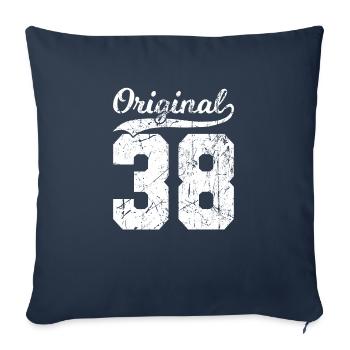 38 Original 86 Ans Homme Femme Anniversaire - Housse de coussin décorative 45 x 45 cm - bleu marine - Devant