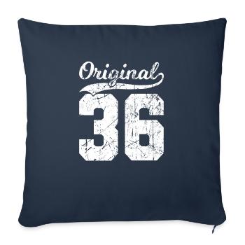 36 Original 88 Ans Homme Femme Anniversaire - Housse de coussin décorative 45 x 45 cm - bleu marine - Devant