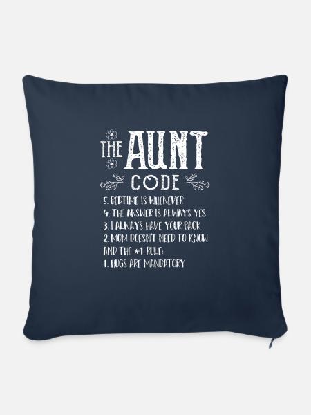 The Aunt Code - Tante - Sofakissenbezug 45 x 45 cm - Navy