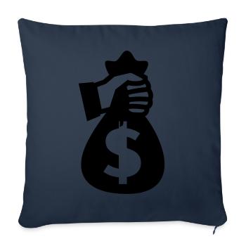 Money Money silhouette - Sofa pillowcase 17,3'' x 17,3'' (45 x 45 cm) - navy - Front
