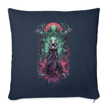 Gothic Aesthetic Underworld Anime witchcraft Girl - Sofa pillowcase 17,3'' x 17,3'' (45 x 45 cm) - navy - Front