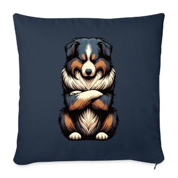 Australian Shepherd Aussie Aussiebesitzer Aussies - Sofakissenbezug 45 x 45 cm - Navy - Vorne