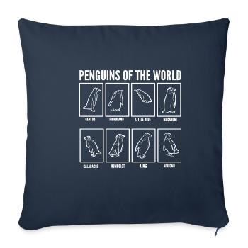Penguins Of The World Animal Keeper Poison - Sofa pillowcase 17,3'' x 17,3'' (45 x 45 cm) - navy - Front
