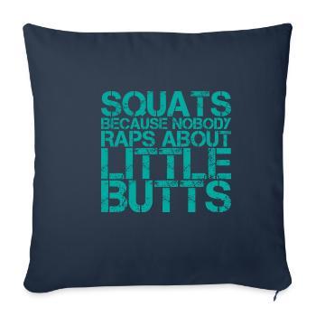 Squats parce que personne ne rappe sur Little Butts 4 - Housse de coussin décorative 45 x 45 cm - bleu marine - Devant