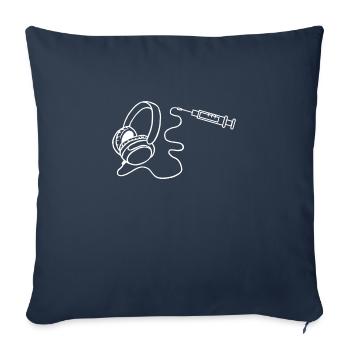 Beat im Ohr - Sofakissenbezug 45 x 45 cm - Navy - Vorne