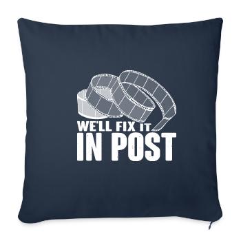 We'll Fix It In Post 22 - Sofa pillowcase 17,3'' x 17,3'' (45 x 45 cm) - navy - Front