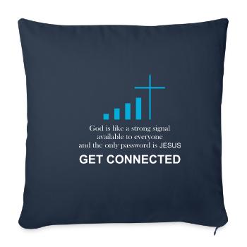 | Catholic priest Funny gift | - Sofa pillowcase 17,3'' x 17,3'' (45 x 45 cm) - navy - Front