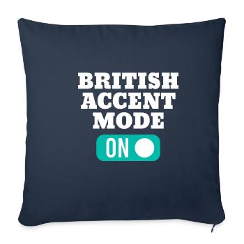 British accent mode for native English - Sofa pillowcase 17,3'' x 17,3'' (45 x 45 cm) - navy - Front