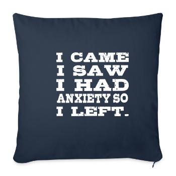 J’ai eu peur Fort et combattant poison - Housse de coussin décorative 45 x 45 cm - bleu marine - Devant