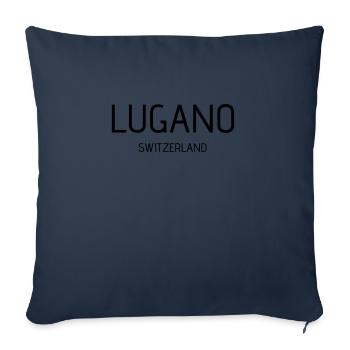 Lugano - Housse de coussin décorative 45 x 45 cm - bleu marine - Devant