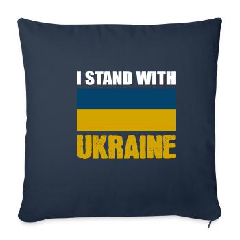 Soutenez le poison nationaliste ukrainien - Housse de coussin décorative 45 x 45 cm - bleu marine - Devant