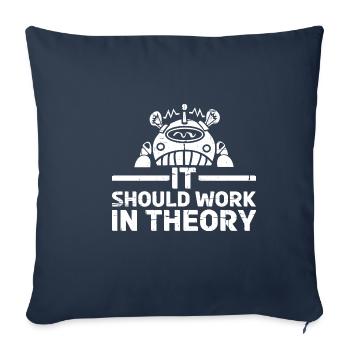 It Should Work In Theory 10 - Sofa pillowcase 17,3'' x 17,3'' (45 x 45 cm) - navy - Front
