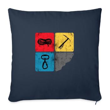 Mountaineering, Climbing, Mountaineer, Summit, High Tour - Sofa pillowcase 17,3'' x 17,3'' (45 x 45 cm) - navy - Front