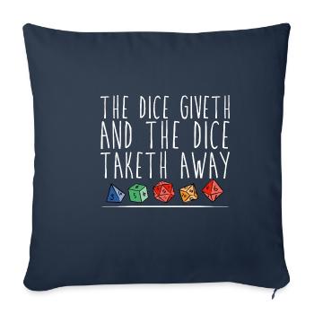 Les dés donnent et les dés emportent 3 - Housse de coussin décorative 45 x 45 cm - bleu marine - Devant