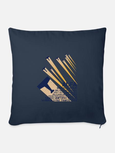 International Phonetic Alphabet - Sofakissenbezug 45 x 45 cm - Navy