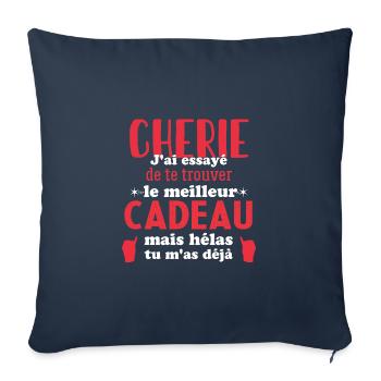 Sweetheart Valentine's Day Love Couple Humor - Sofa pillowcase 17,3'' x 17,3'' (45 x 45 cm) - navy - Front