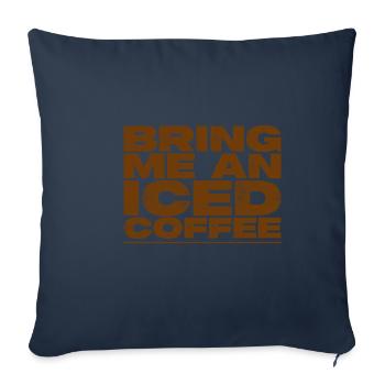 Apportez-moi un café glacé 2 - Housse de coussin décorative 45 x 45 cm - bleu marine - Devant
