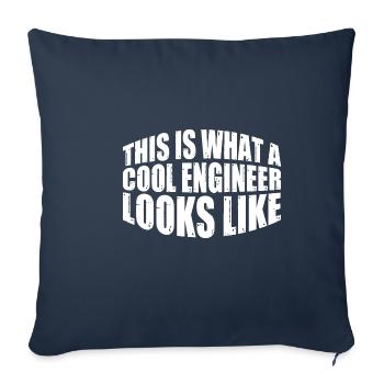 This Is What A Cool Engineer Looks Like 4 - Sofa pillowcase 17,3'' x 17,3'' (45 x 45 cm) - navy - Front