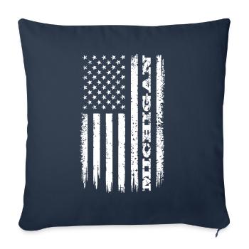 Flag USA Michigan State Gift - Sofa pillowcase 17,3'' x 17,3'' (45 x 45 cm) - navy - Front