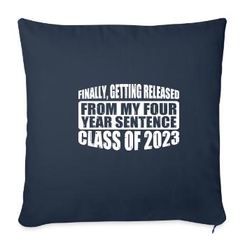 Getting Released From My Four Year Sentence 4 - Sofa pillowcase 17,3'' x 17,3'' (45 x 45 cm) - navy - Front