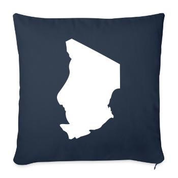 Chad map flag - Sofa pillowcase 17,3'' x 17,3'' (45 x 45 cm) - navy - Front