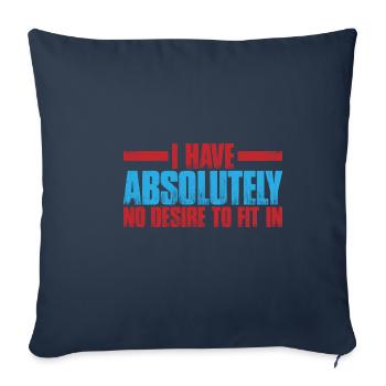 Je n’ai absolument aucune envie de rentrer dans 3 - Housse de coussin décorative 45 x 45 cm - bleu marine - Devant