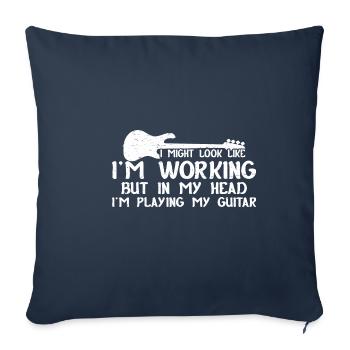 But In My Head I'm Playing My Guitar 3 - Sofakissenbezug 45 x 45 cm - Navy - Vorne