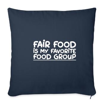 La nourriture équitable est mon groupe alimentaire préféré - Housse de coussin décorative 45 x 45 cm - bleu marine - Devant