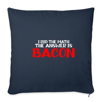 I did the math, the answer is bacon 7 - Sofa pillowcase 17,3'' x 17,3'' (45 x 45 cm) - navy - Front