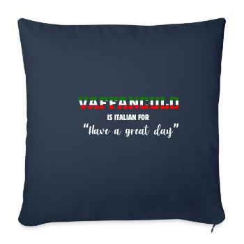 Drôle italien Vaffanculo est italien - Housse de coussin décorative 45 x 45 cm - bleu marine - Devant