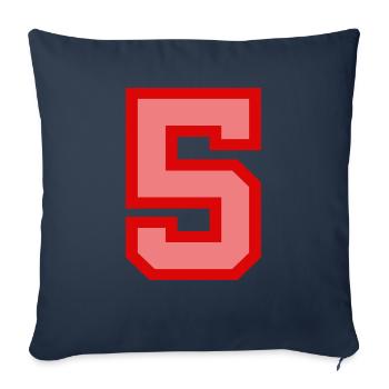 Cool Retro Retrostyle Numéro de maillot numéro de dos - Housse de coussin décorative 45 x 45 cm - bleu marine - Devant