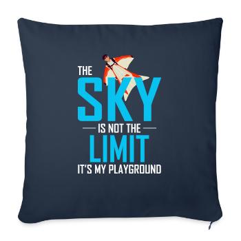 Wingsuit flying Base Jumping Skydiving Wingsuiting - Sofa pillowcase 17,3'' x 17,3'' (45 x 45 cm) - navy - Front