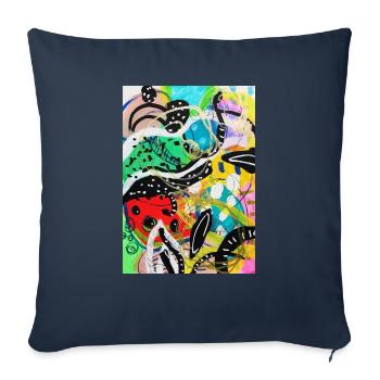 Abstract Chaos #16 original painting Design - Sofakissenbezug 45 x 45 cm - Navy - Vorne