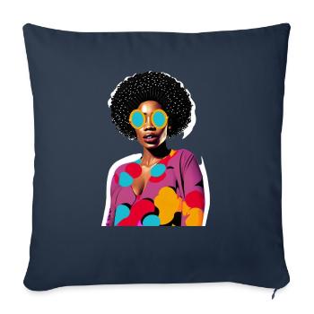 Black Woman - Sofakissenbezug 45 x 45 cm - Navy - Vorne