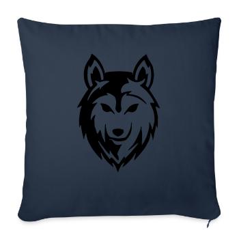 The wolf - Sofa pillowcase 17,3'' x 17,3'' (45 x 45 cm) - navy - Front