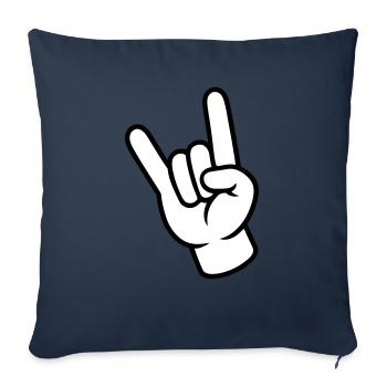 Hand Zeichen Party - Sofakissenbezug 45 x 45 cm - Navy - Vorne