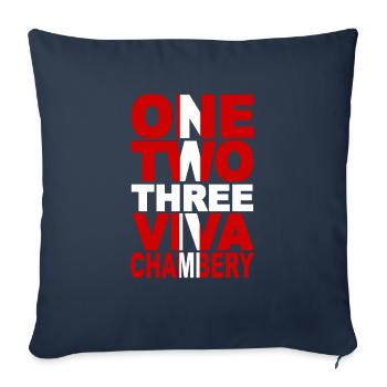 ONE TWO THREE VIVA CHAMBERY ! - Housse de coussin décorative 45 x 45 cm - bleu marine - Devant