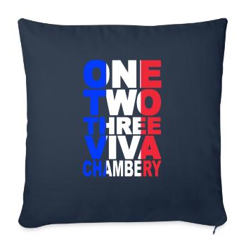ONE TWO THREE CHAMBERY - Housse de coussin décorative 45 x 45 cm - bleu marine - Devant