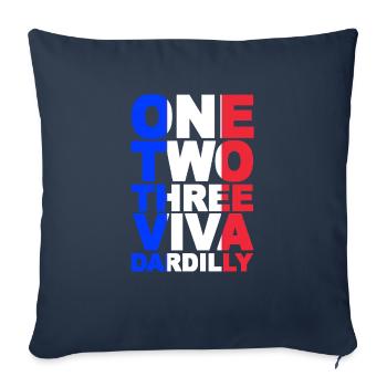 ONE TWO THREE VIVA DARDILLY - Housse de coussin décorative 45 x 45 cm - bleu marine - Devant