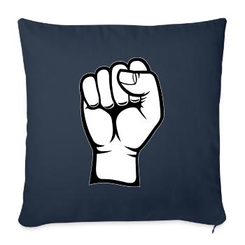 Poing Symbole de la Main Blanc PNG - Housse de coussin décorative 45 x 45 cm - bleu marine - Devant