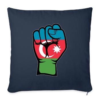Azerbaijan Flag Fist Hand Symbol - Sofa pillowcase 17,3'' x 17,3'' (45 x 45 cm) - navy - Front