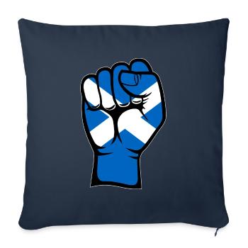 Scotland Flag Fist Hand Used Symbol - Sofa pillowcase 17,3'' x 17,3'' (45 x 45 cm) - navy - Front
